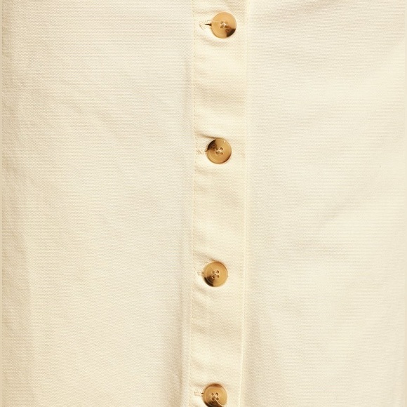 O'Neill Davey Cream High-Waisted Button-Front Midi Skirt - Tie Waist - Medium - Picture 5 of 9